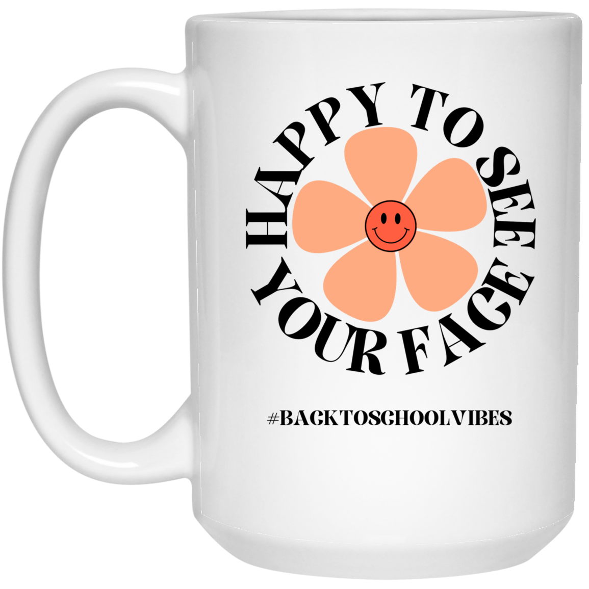 Happy To See You White Mug