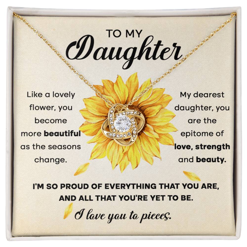 Daughter Sunflower Necklace