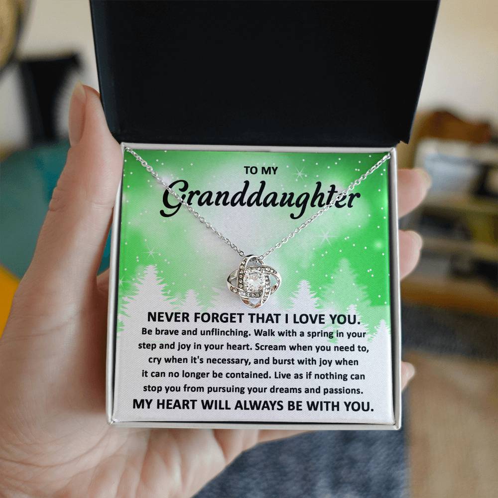 Granddaughter Pursuing Your Dreams | Love Knot