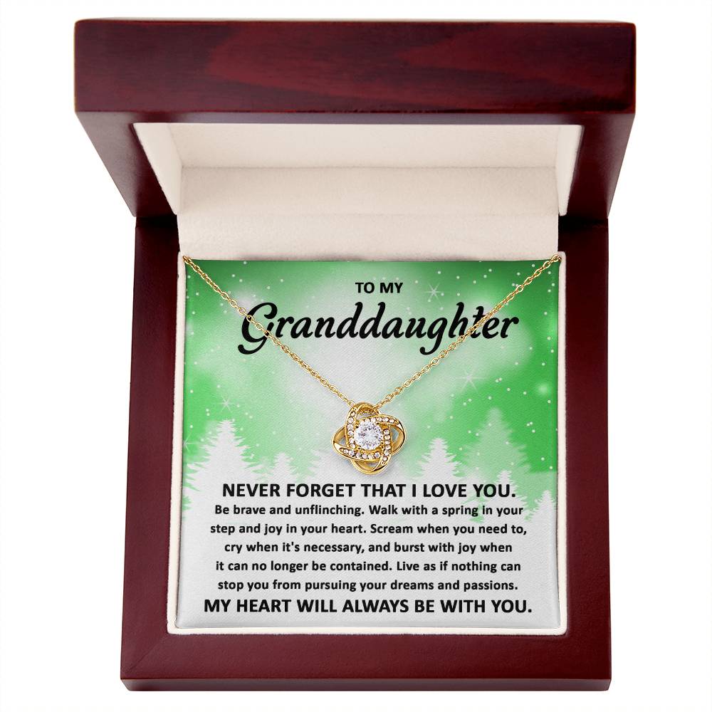 Granddaughter Pursuing Your Dreams | Love Knot