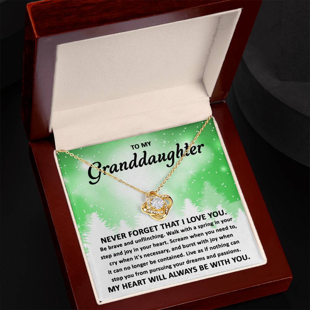 Granddaughter Pursuing Your Dreams | Love Knot