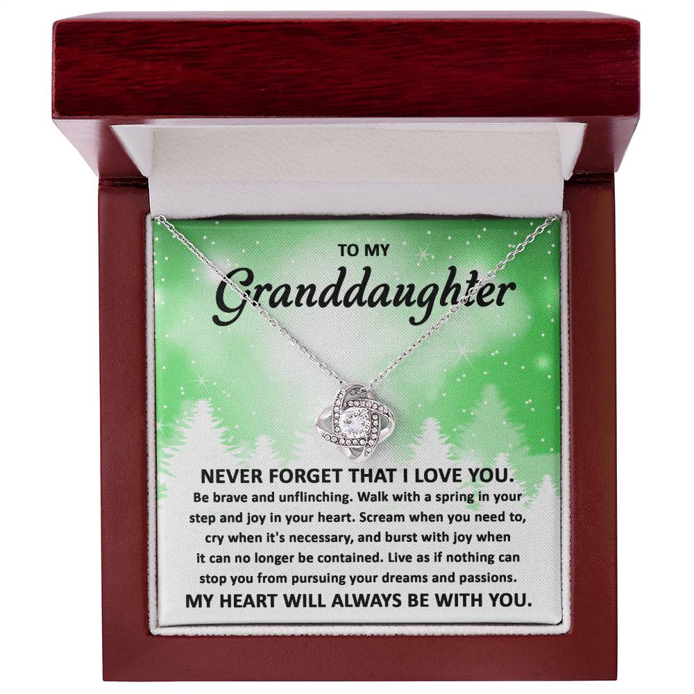 Granddaughter Pursuing Your Dreams | Love Knot