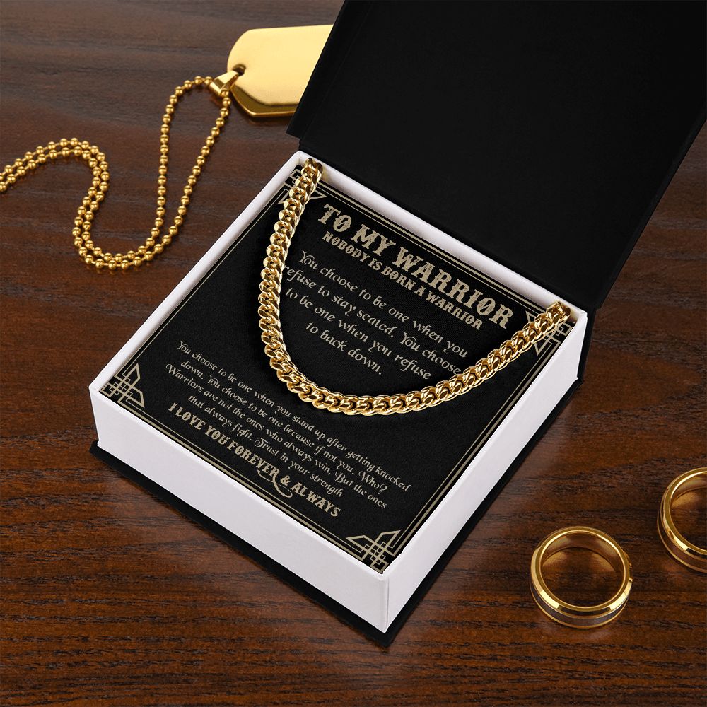 My Son Warrior| Trust in Your Strength - Cuban Link Chain