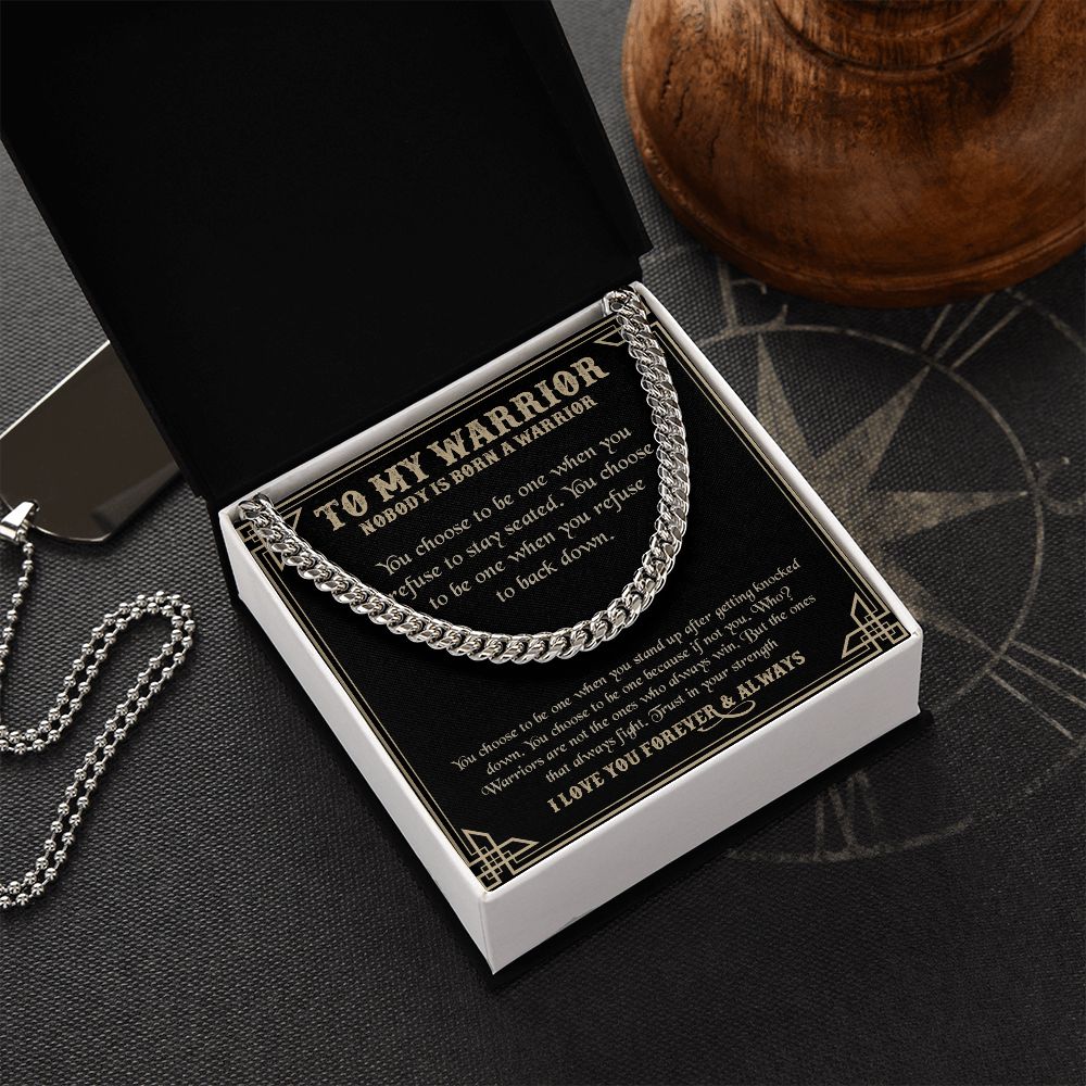 My Son Warrior| Trust in Your Strength - Cuban Link Chain