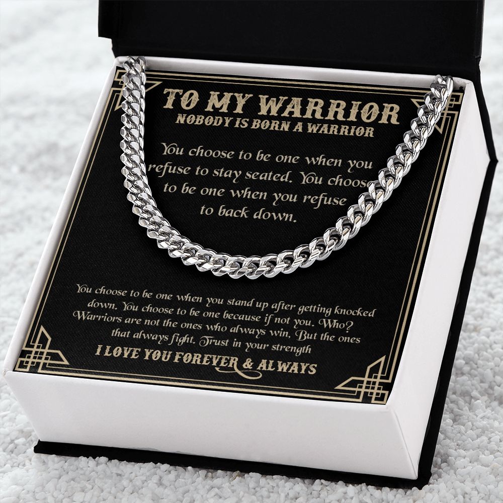 My Son Warrior| Trust in Your Strength - Cuban Link Chain