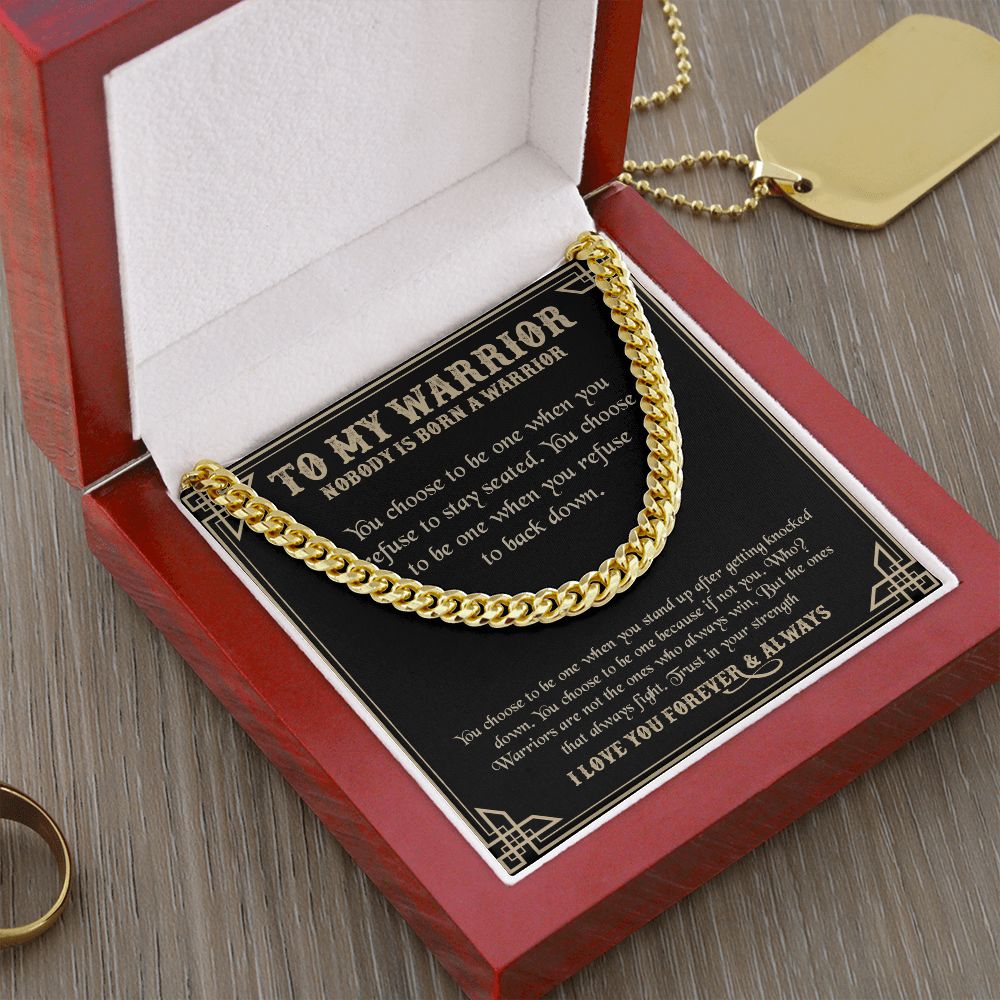 My Son Warrior| Trust in Your Strength - Cuban Link Chain