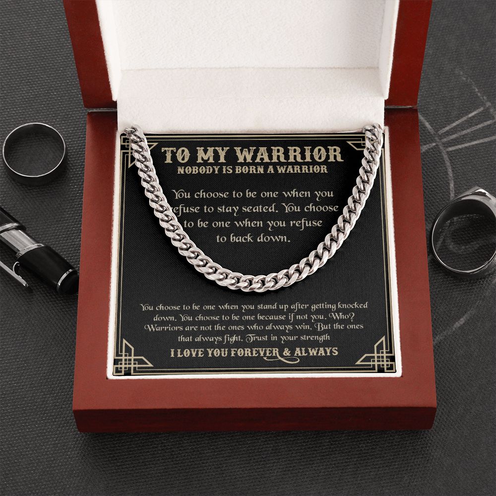 My Son Warrior| Trust in Your Strength - Cuban Link Chain