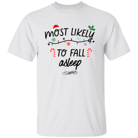 Fall Asleep Christmas T-Shirt