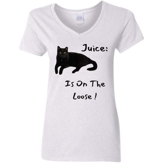 Juice Cat V-Neck T-Shirt