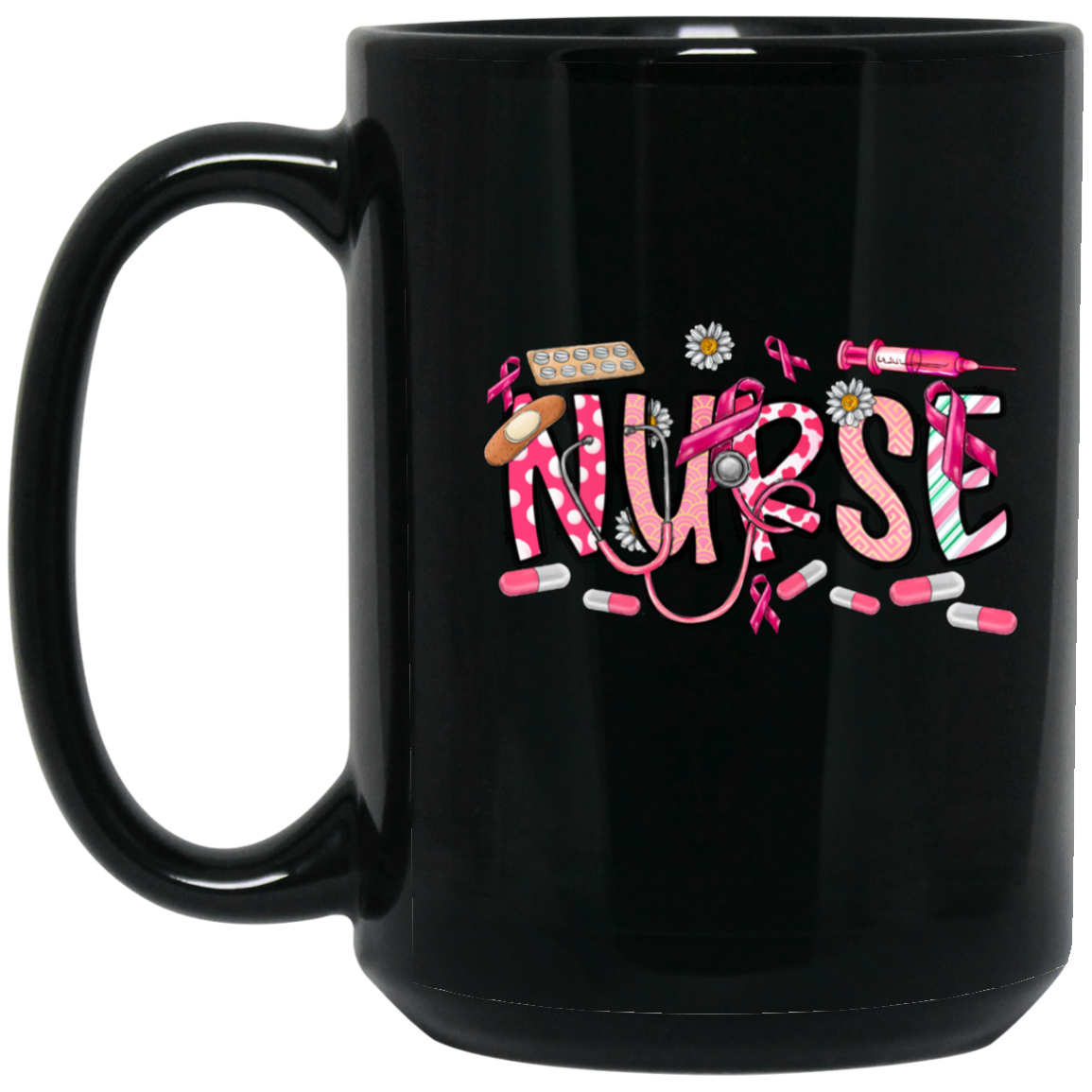 Nurse Black Mug