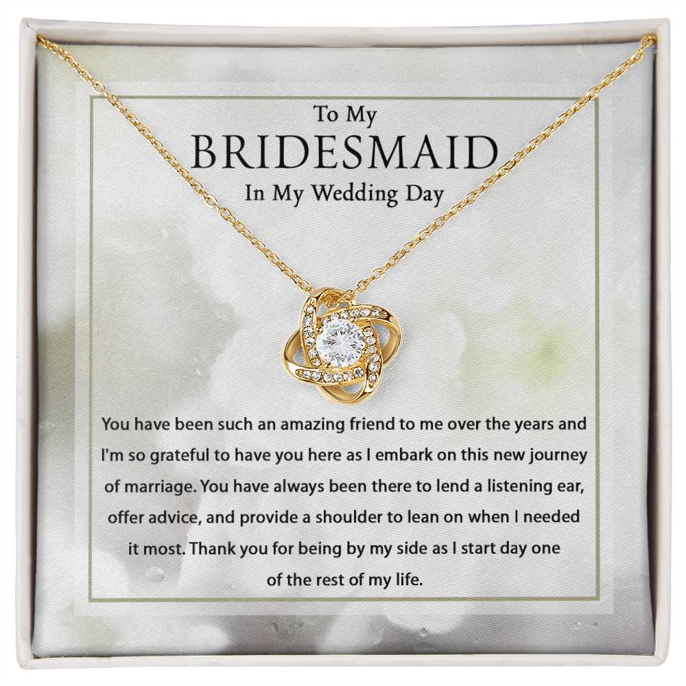 To My Bridesmaid