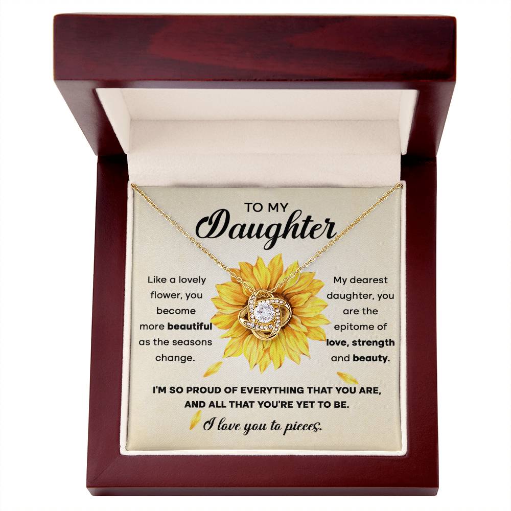 Daughter Sunflower Necklace