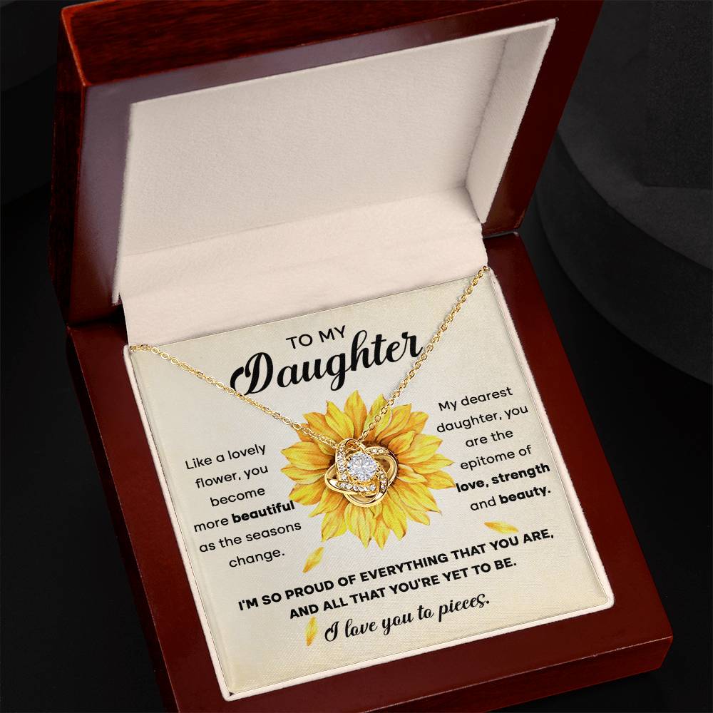 Daughter Sunflower Necklace