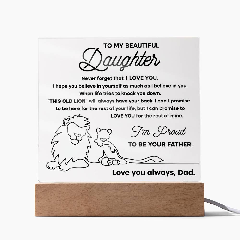 To Daughter, Proud Dad