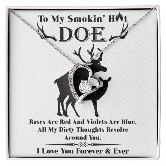 Smokin Hot Doe Heart Necklace