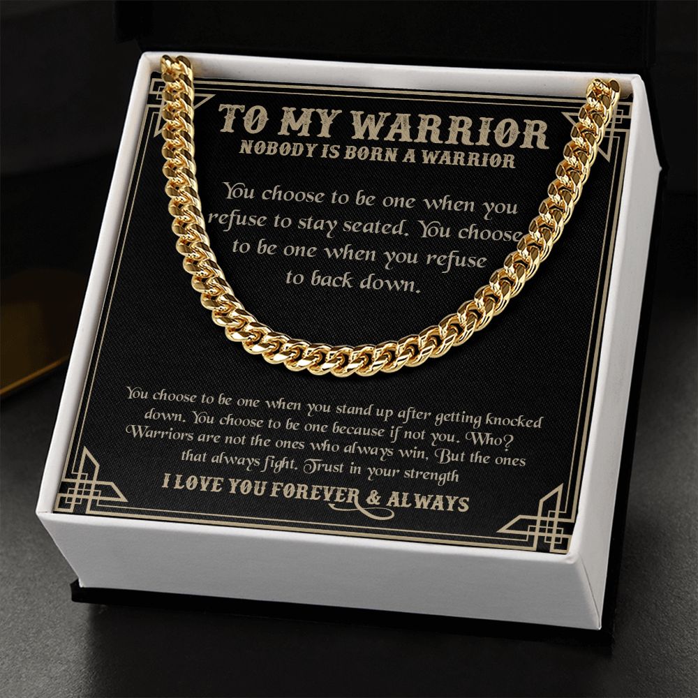 My Son Warrior| Trust in Your Strength - Cuban Link Chain